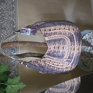 Brand new leather Aimee Kestenberg Collection snake skin pocketbook purse